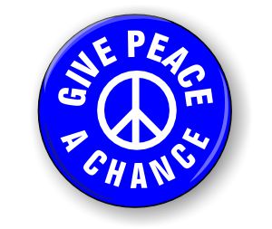 givepeace a chance  small badge